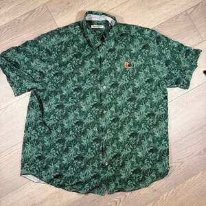 Tommy Bahama men’s Collegiate Tropical Score IslandZone® Miami Florida 100% silk